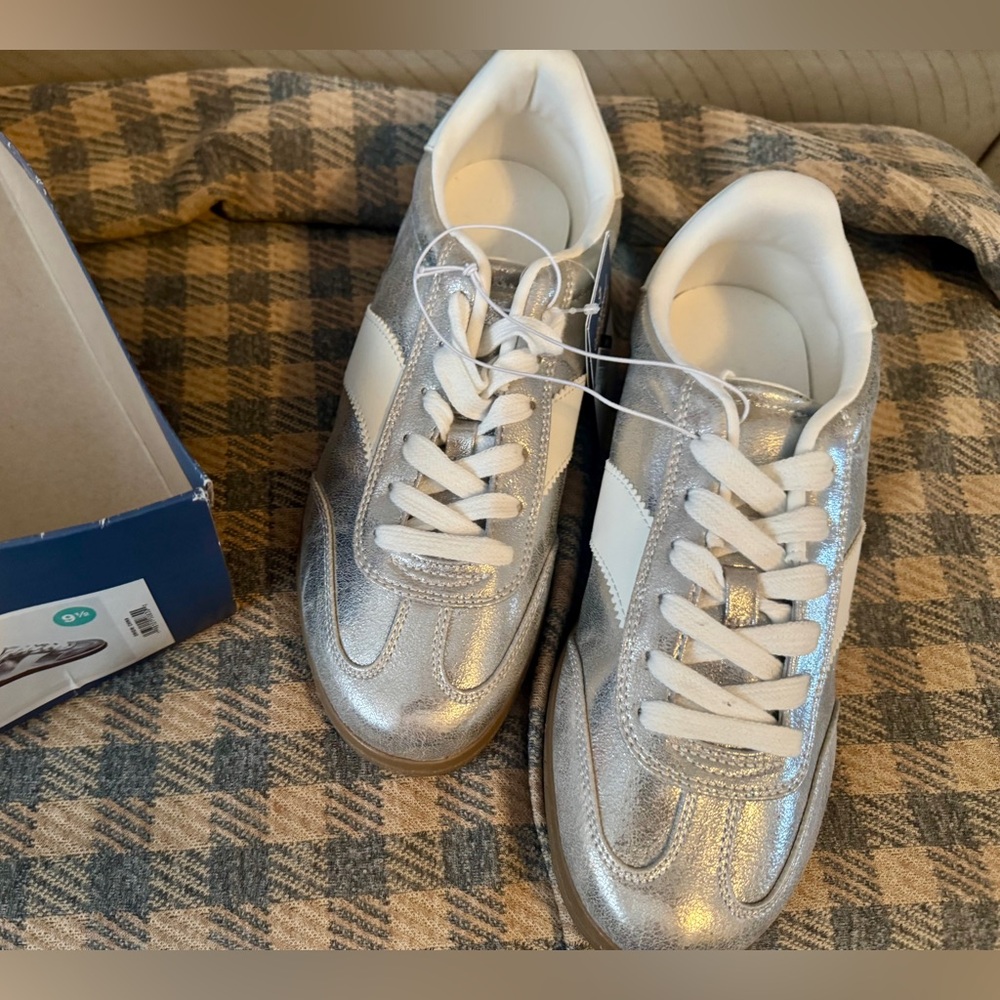NWT Silver Women's Sneakers